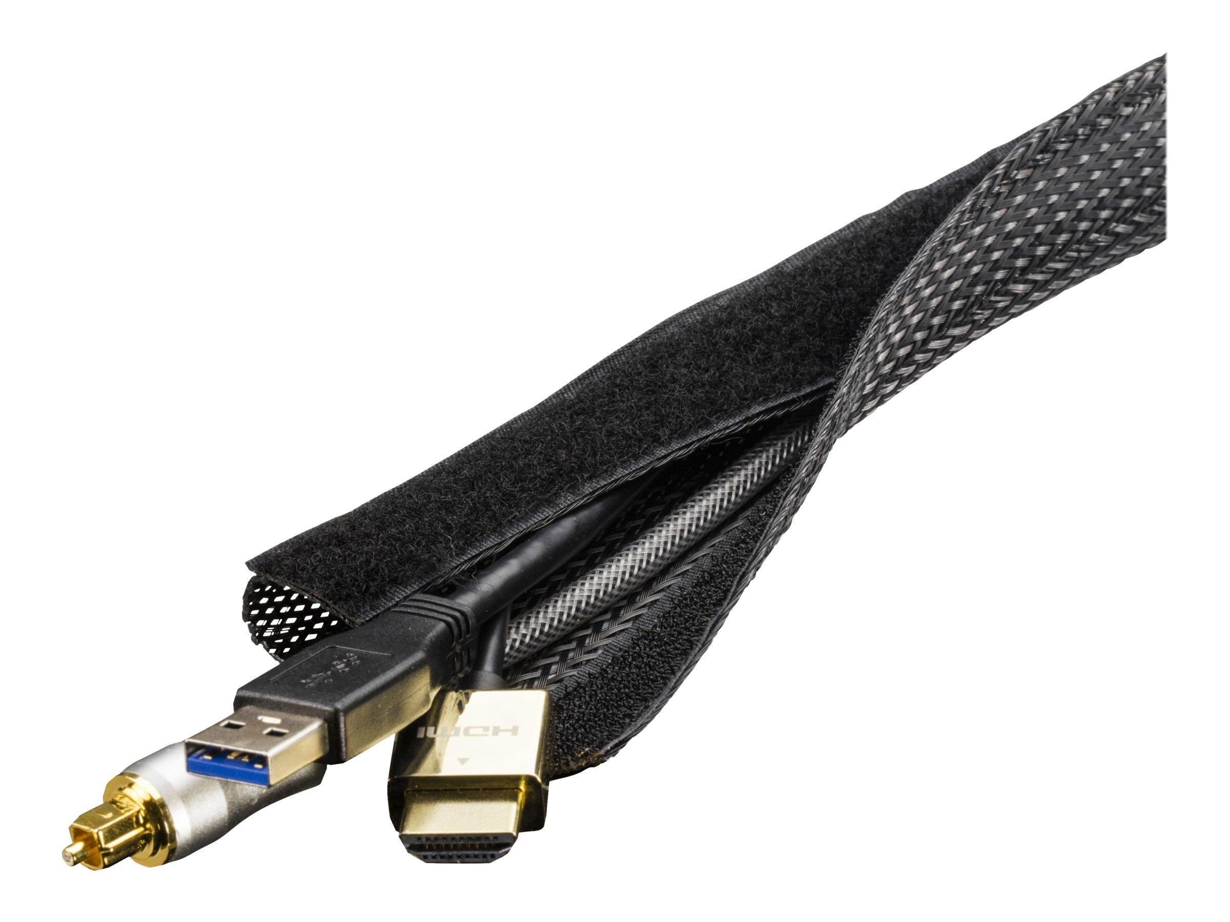 Deltaco Cable Wrap 5m Kabel Organisering Sort LDR19