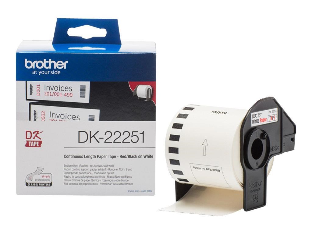 Brother DK22251 Continuous Paper Roll 62mm x 15.24m Fotopapir