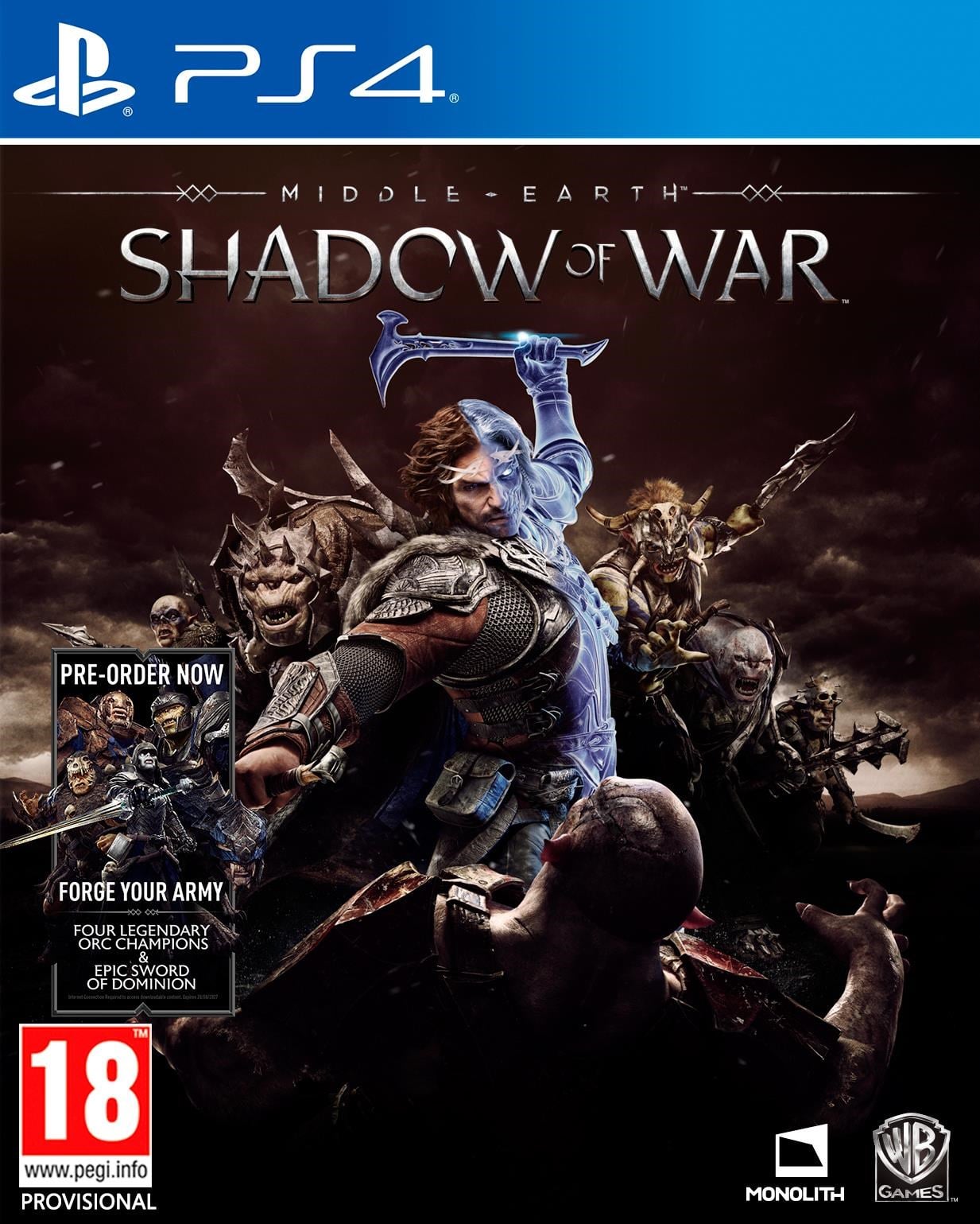 Middle-Earth: Shadow of War - Sony PlayStation 4 - Action Spil 5051892209250