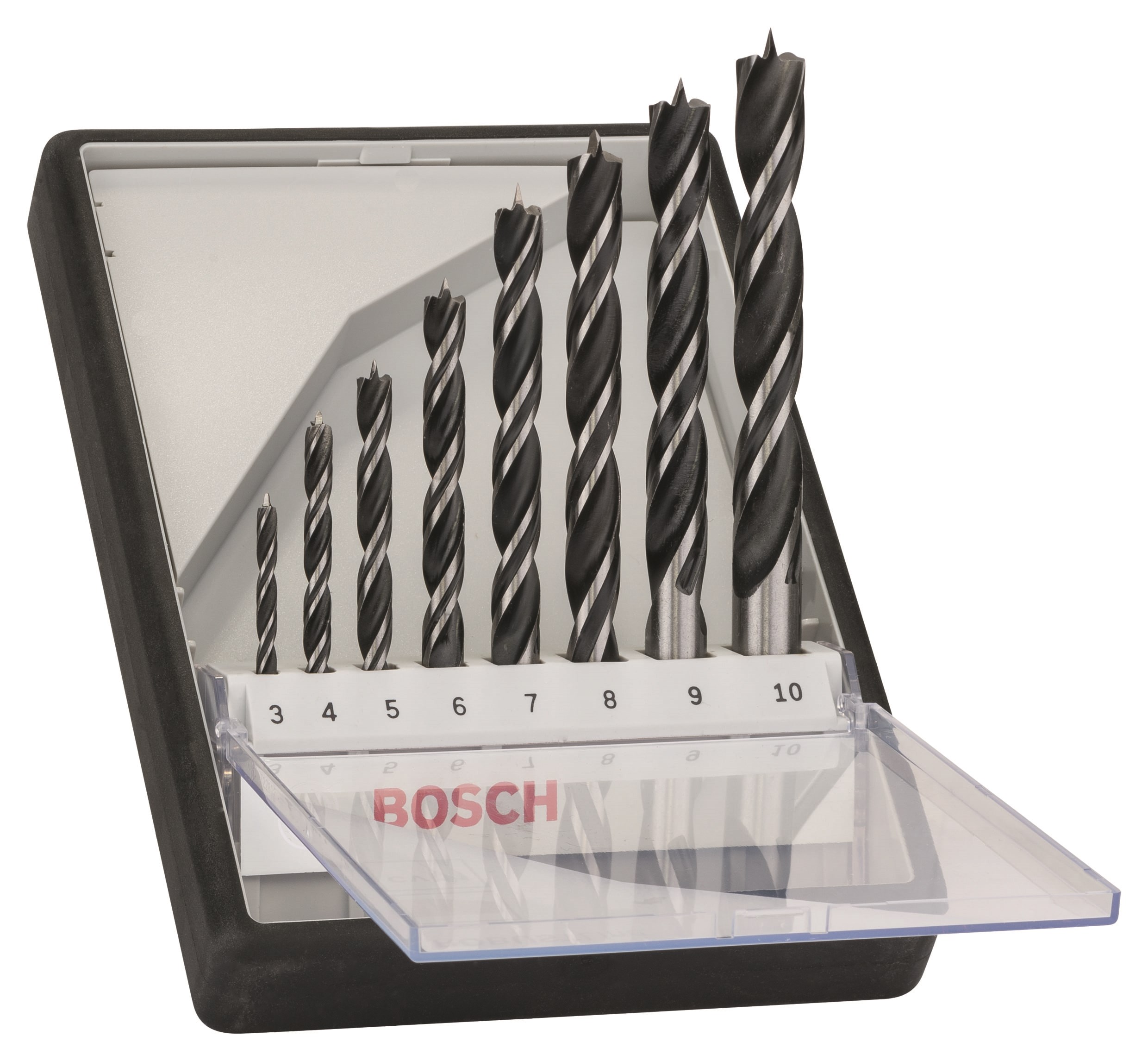Bosch Robust Line træspiralborsæt med 8 dele Bor Og Bits 2607010533