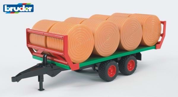Bruder Bale transport trailer with 8 round bales Legetøjsbil 2220