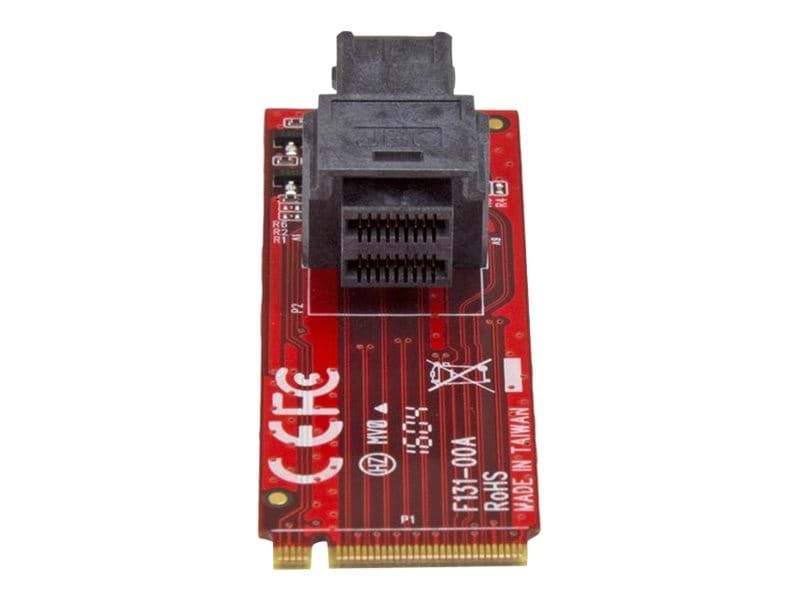 StarTech.com U.2 (SFF-8643) to M.2 PCI Express 3.0 x4 Host Adapter Card for 2.5" U.2 NVMe SSD - interfaceadapter - SAS - M.2 Card Harddisk Tilbehør 