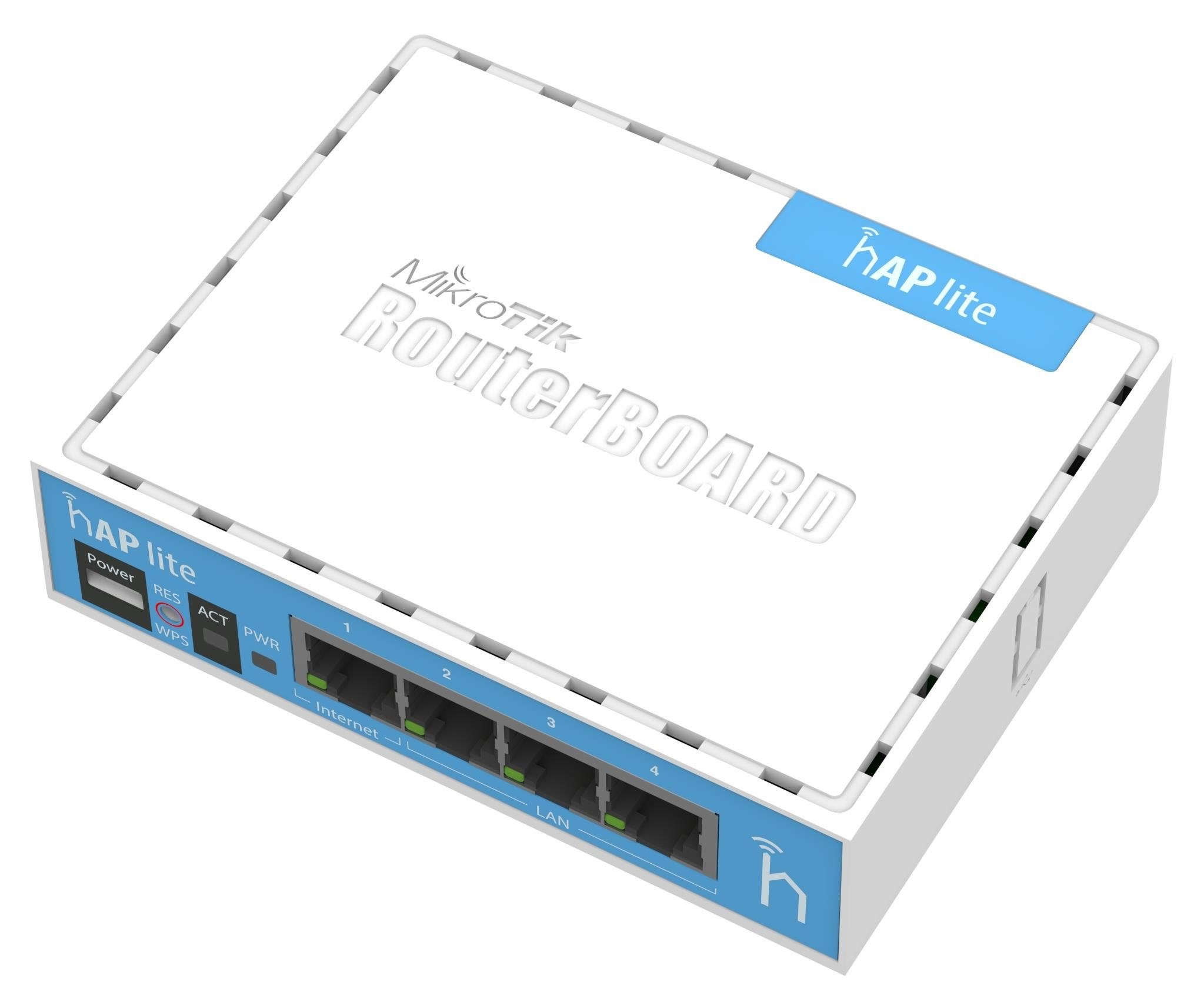MikroTik RouterBOARD hAP-Lite - Wireless router N Standard - 802.11n Router RB941-2ND