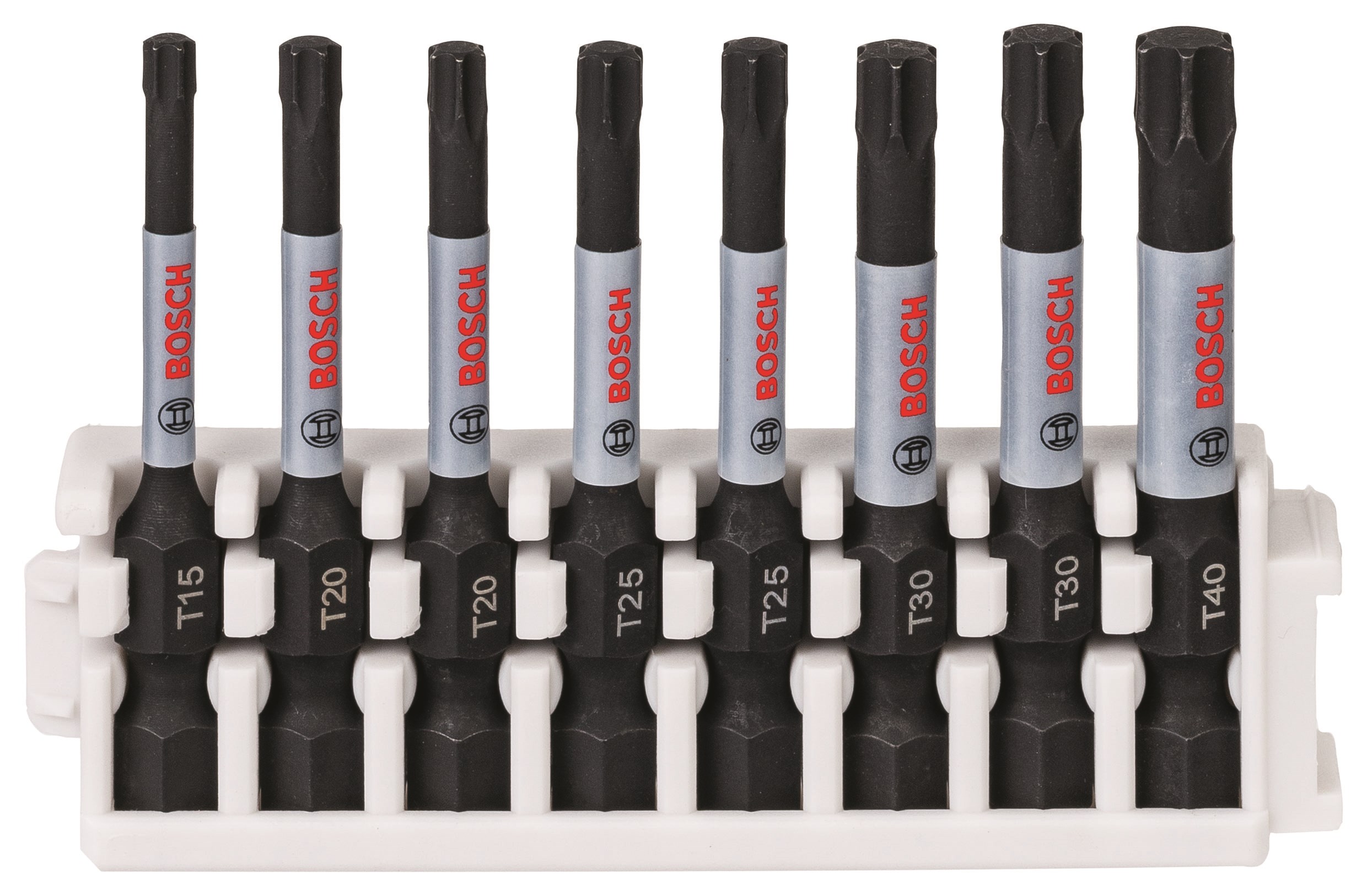 Bosch Impact Control-skruetrækker bitsæt, 8 dele, 1xT15;2xT20;2xT25;2xT30;1xT40