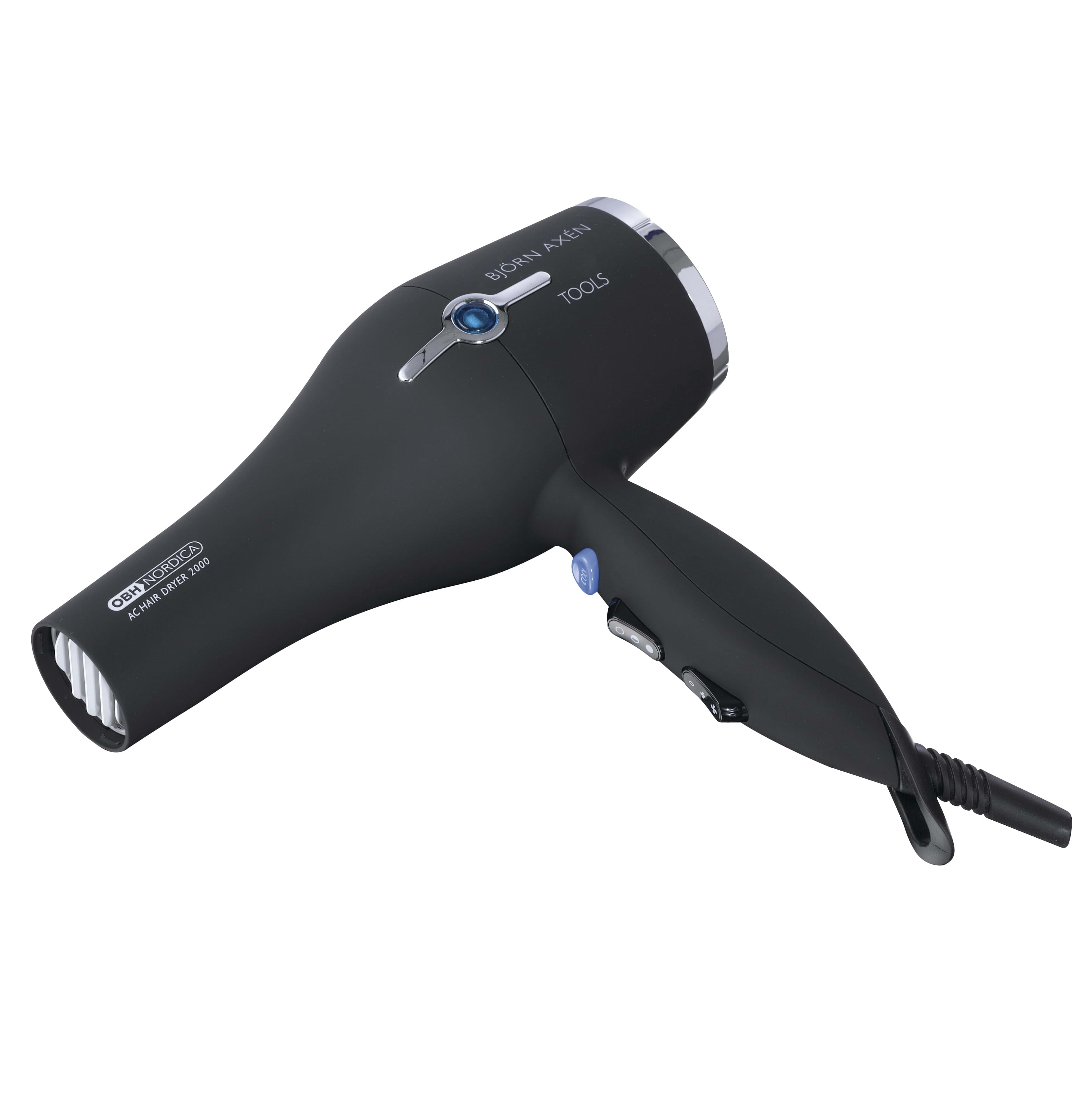 OBH Nordica Hårtørrer Björn Axén Tools - 5195 - 2000 W Hørtørrer Sort
