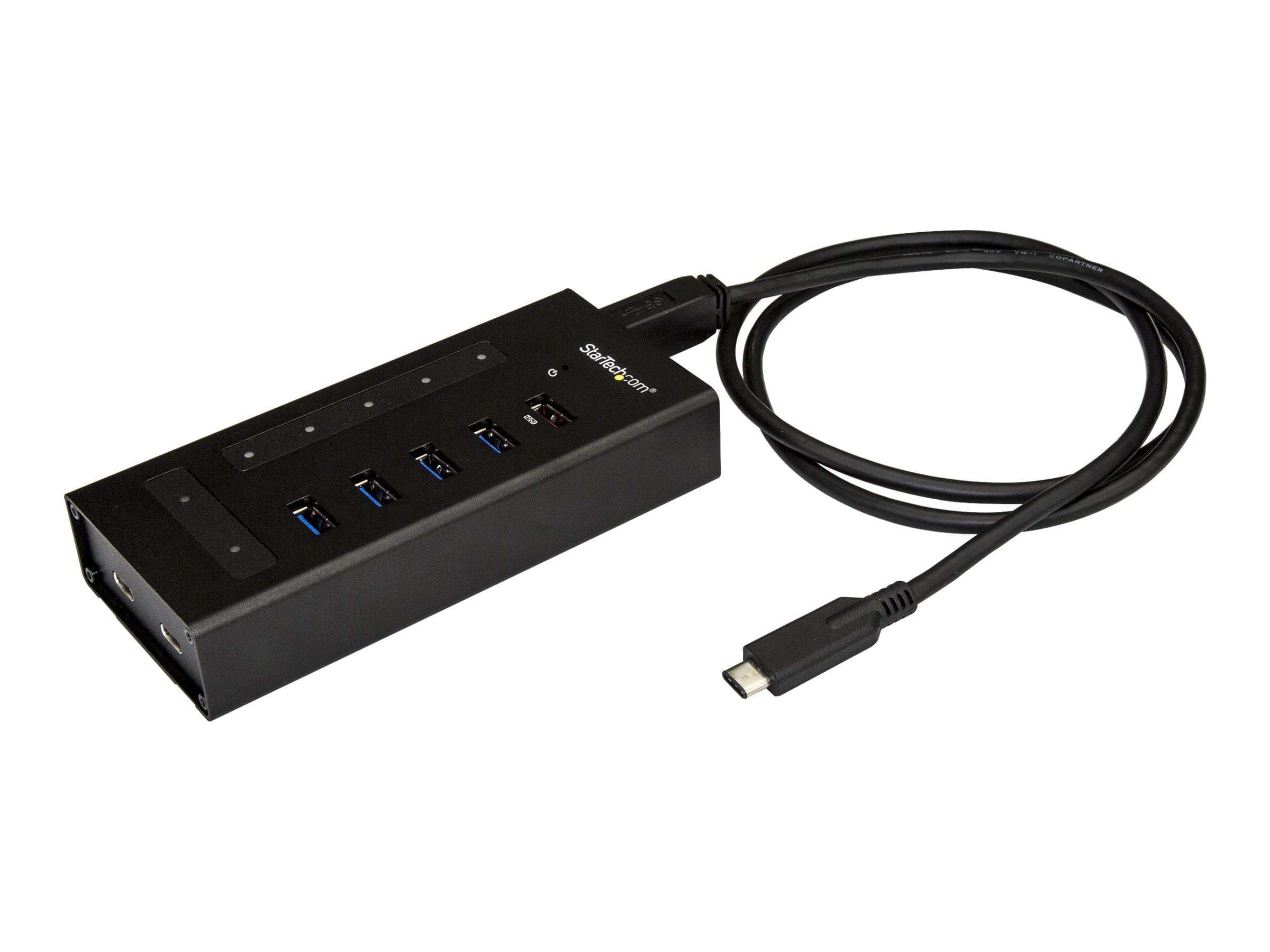 StarTech.com USB-C Hub Metal 7 Port USB hub - USB 3.0 - 7 ports - Sort Usb Hub HB30C5A2CST