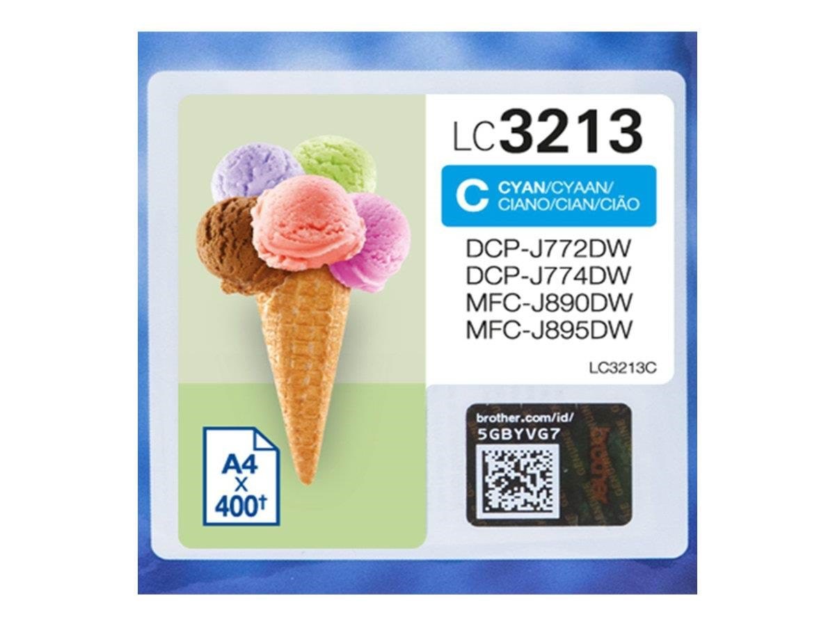 Brother LC 3213C - High Yield - Cyan ink Printerpatron Og Toner LC3213C