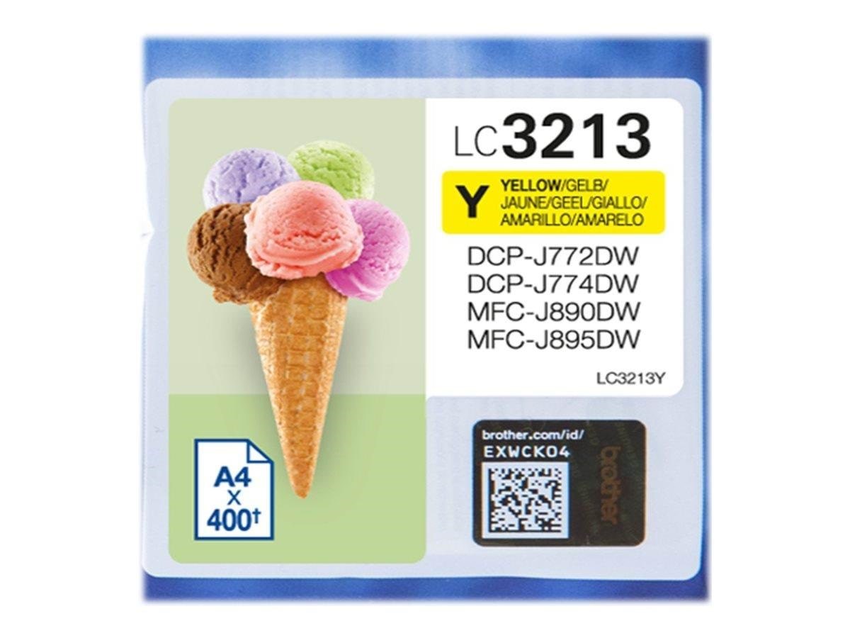Brother LC3213Y / LC 3213Y Yellow Ink Printerpatron Og Toner Gul