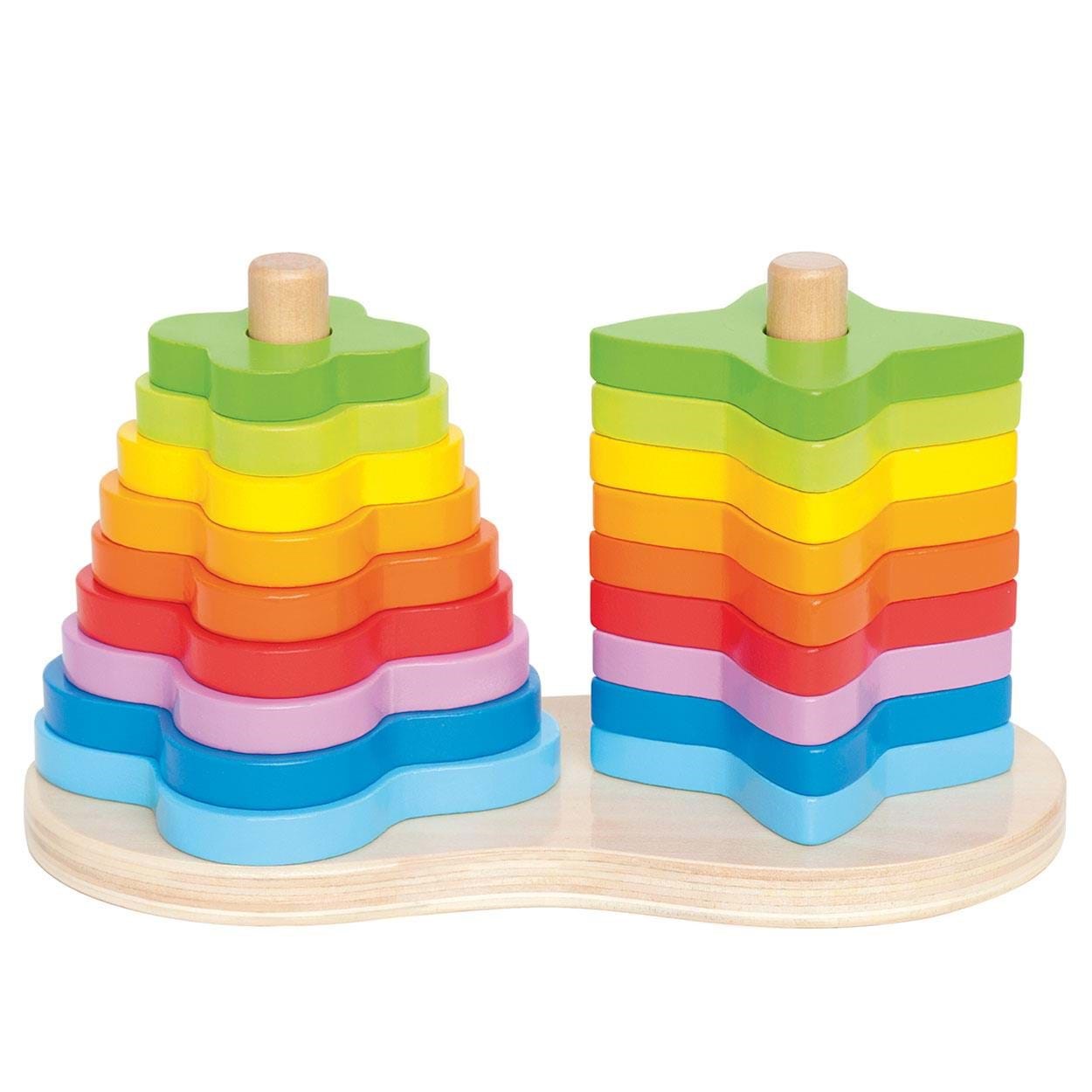 Hape Pile Tower Rainbow Trælegetøj 5620