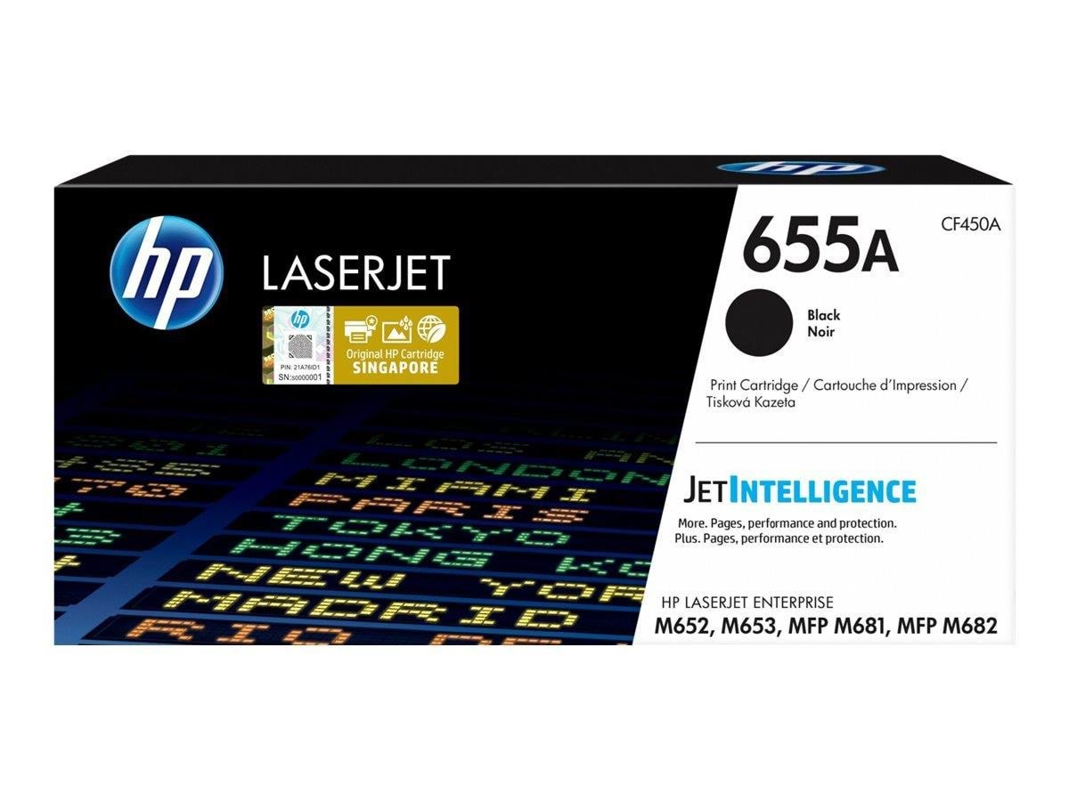 HP 655A / CF450A - Black Toner Printerpatron Og Toner Sort