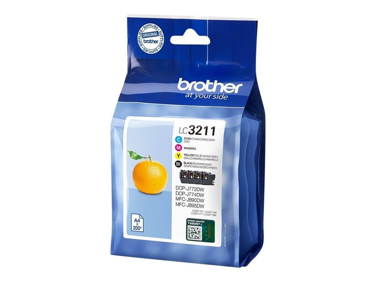 Brother LC3211VALDR (Black Yellow Cyan Magenta) Ink Printerpatron Og Toner