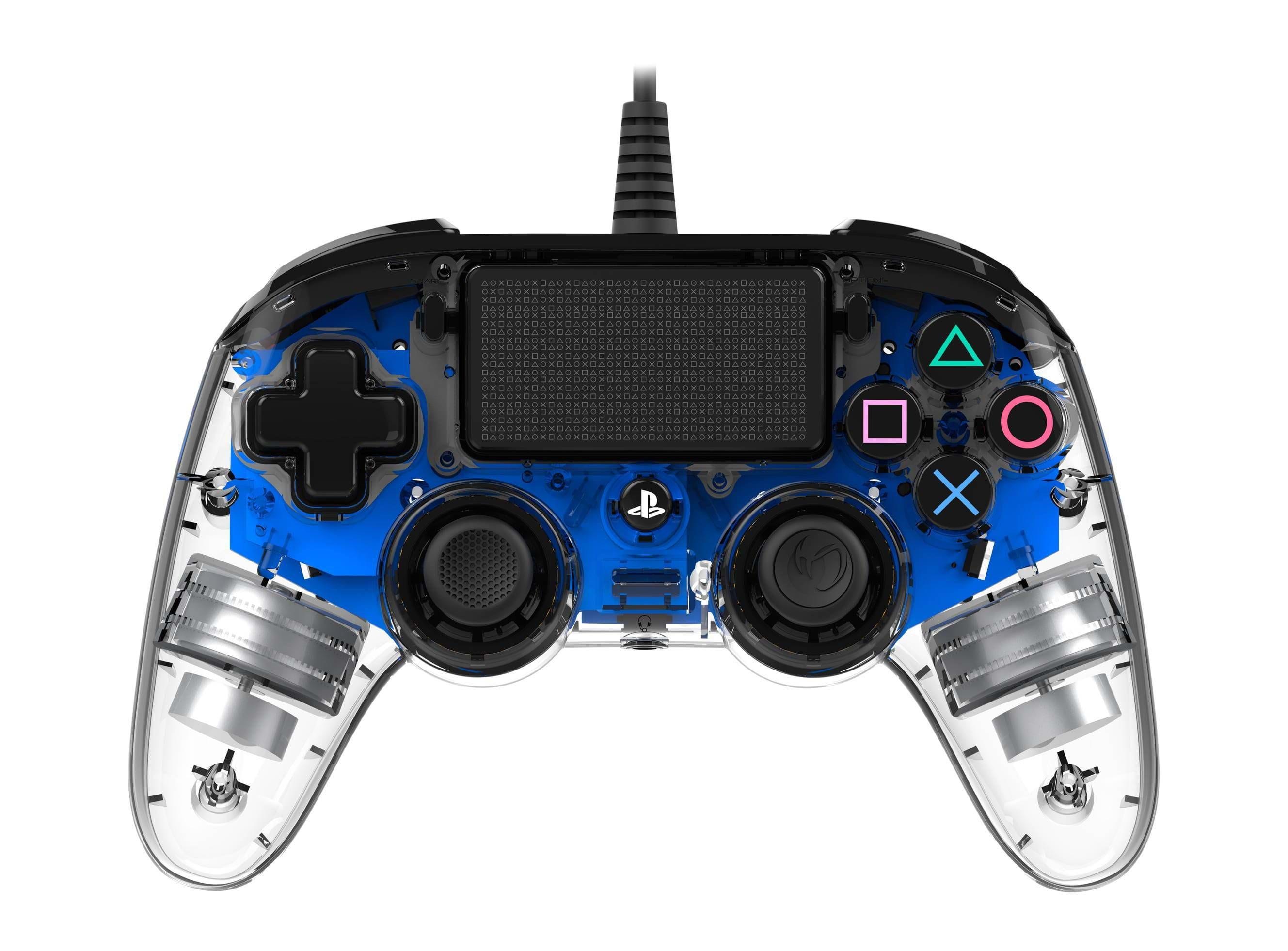 NACON Wired Illuminated Compact Controller Blue - Wired Controller - Sony PlayStation 4