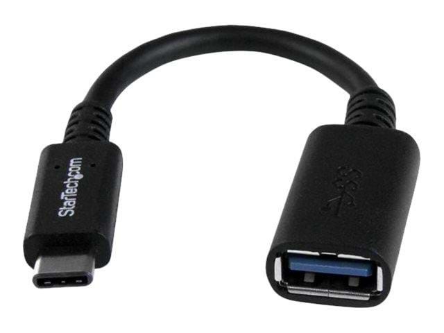 StarTech.com 6in USB C to A Adapter Cable M/F / USB 3.0 / USB Type C to A - USB-C adapter - 15.2 cm Usb Kabel Sort USB31CAADP
