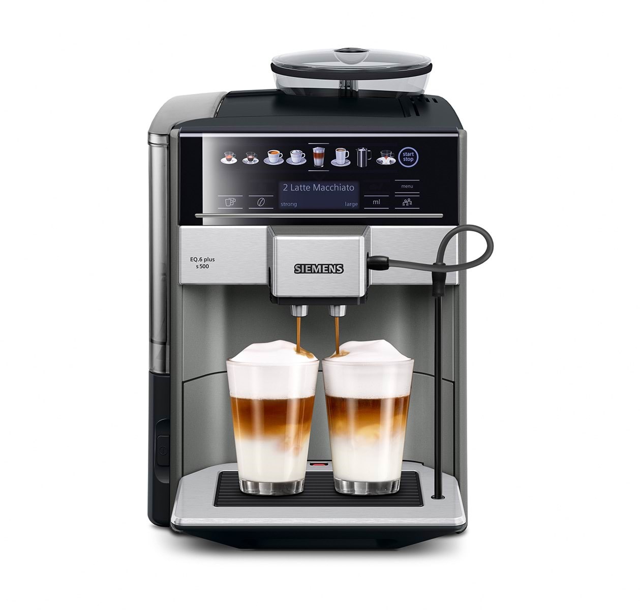 Siemens EQ6 Serie Plus S500 TE655203RW Kaffemaskine Sølv
