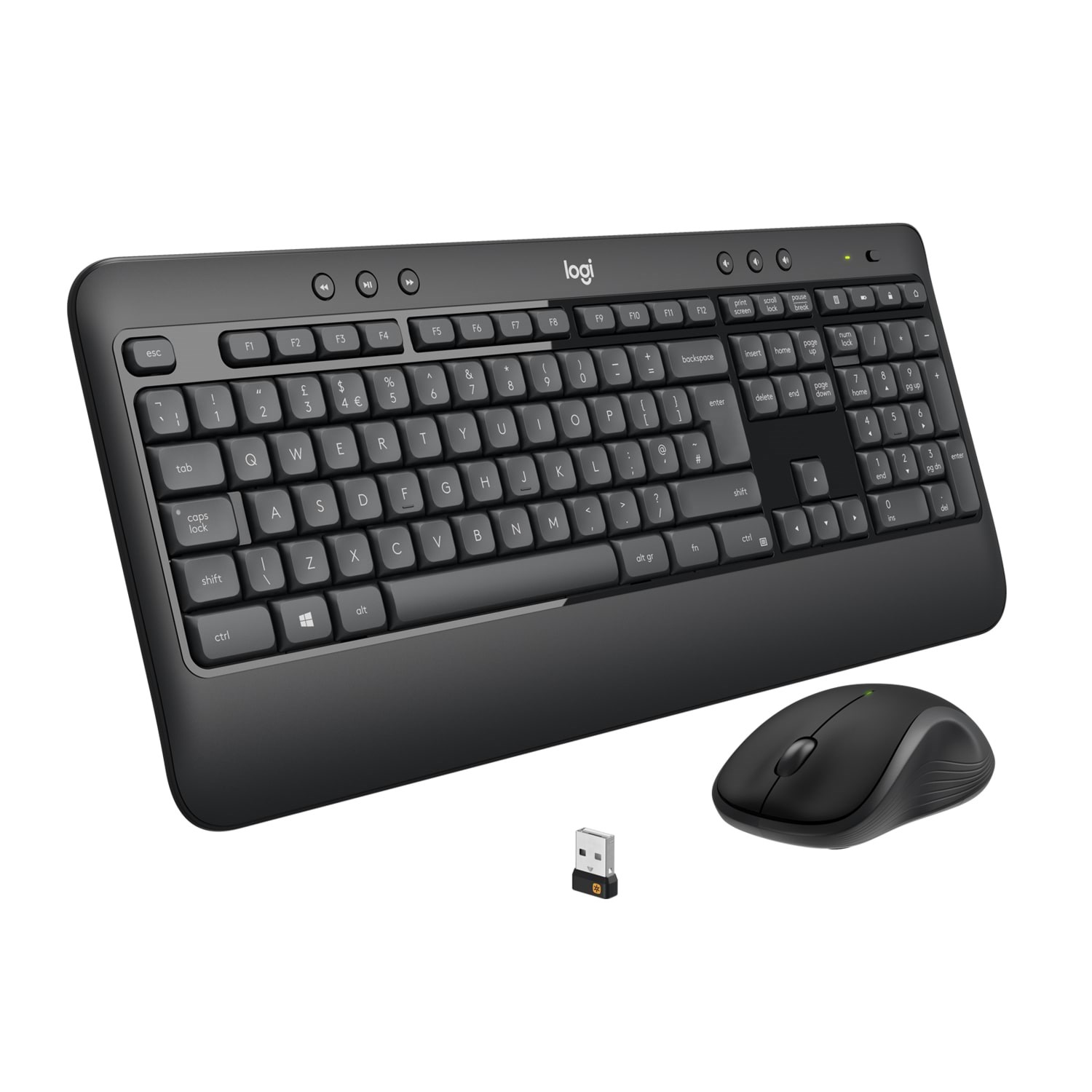 Logitech MK540 Advanded Wireless Combo - ND - Tastatur & Mus sæt - Nordisk - Sort Tastatur 920-008683