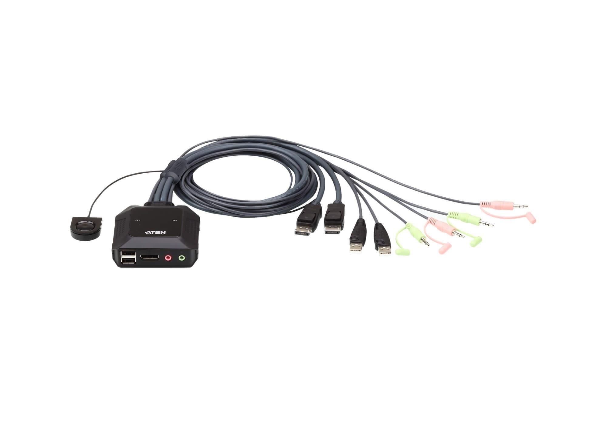 ATEN CS22DP 2P USB DP cable KVM Switch Kvm-switch CS22DP-AT