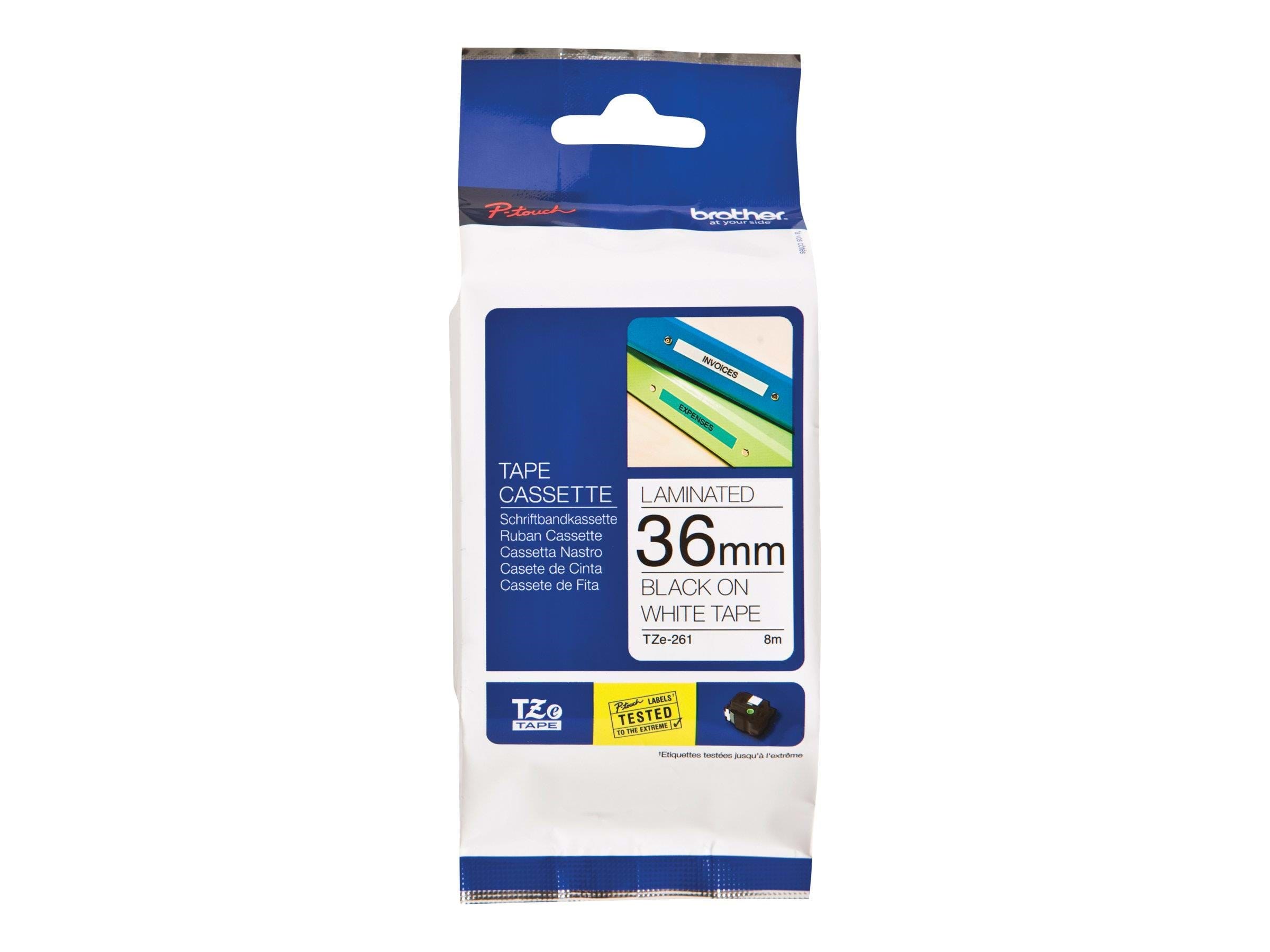 Brother TZE261CIV / TZe-261 Black On White Ribbon (36mm x 8m) Fotopapir