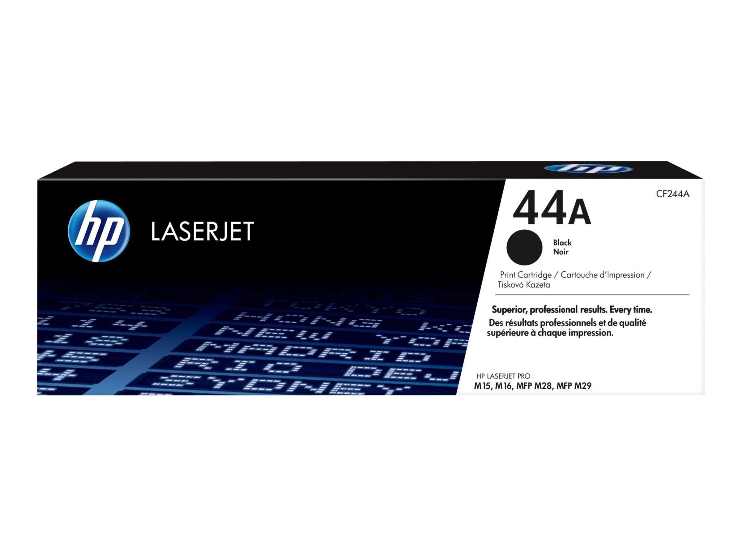 HP 44A / CF244A Black Toner Printerpatron Og Toner Sort