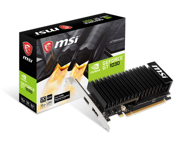 MSI GeForce GT 1030 Silent Low Profile OC - 2GB DDR4 SDRAM - Grafikkort Grafikkort GT 1030 2GHD4 LP OC