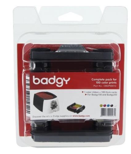 Evolis Badgy Full kit / CBGP0001C Printerpatron Og Toner Cyan, Magenta, Gul, Sort, Transparent