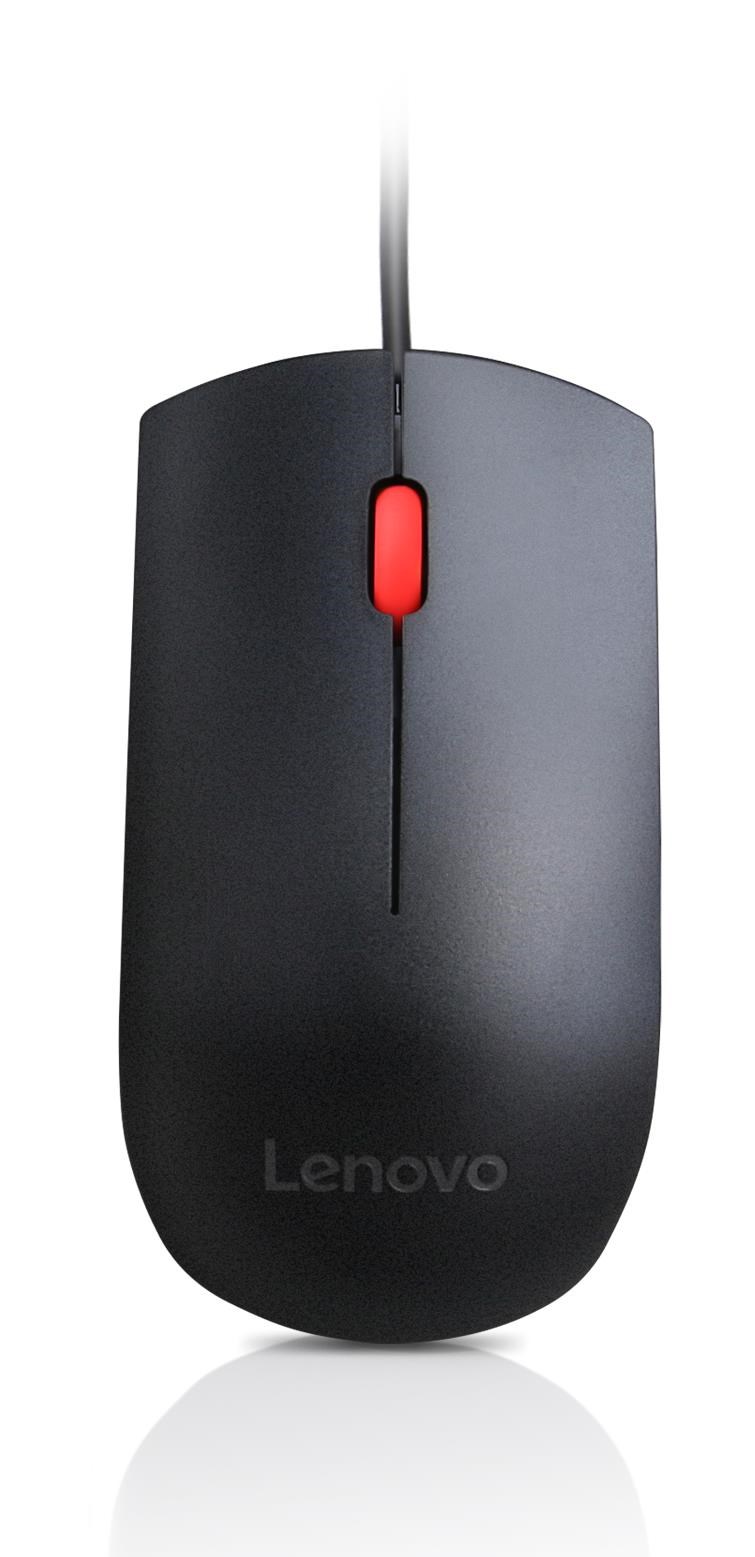 Lenovo Essential USB Mouse - Mus - Optisk - 3 knapper - Sort Mus 4Y50R20863