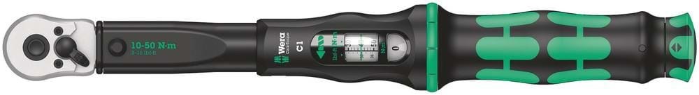 Wera Click-Torque C 1 momentnøgle med omskifter-skralde, 1/2 tomme, 10 - 50 Nm Værktøj 5075620001