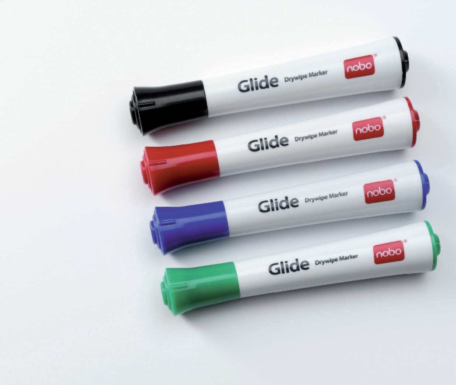 Nobo Whiteboard markere, Glide Dry Wipe (assorteret 4 stk.) Tegneværktøj 1902096