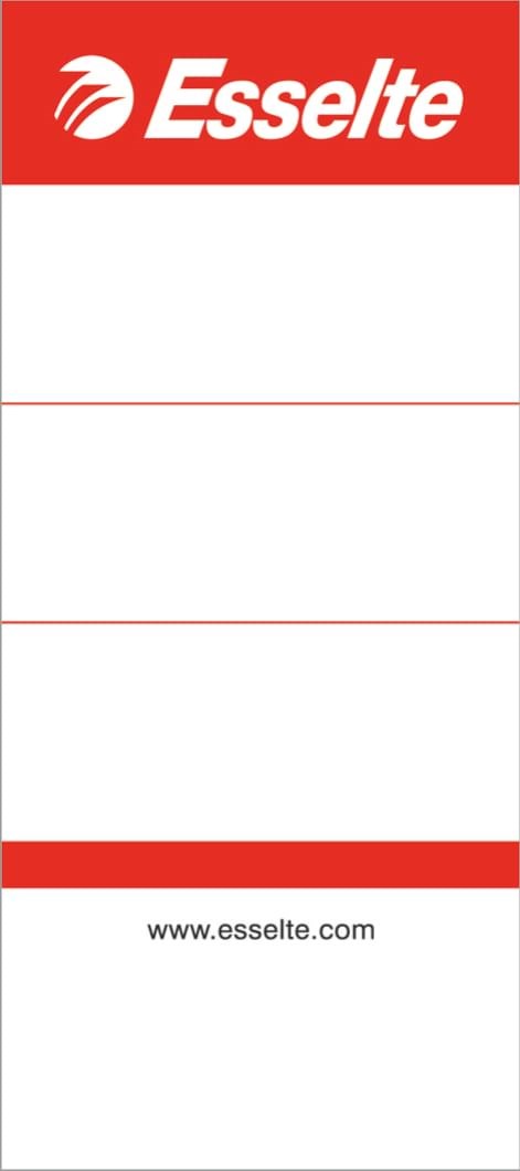 Esselte Rygetiket brevordner 75mmKort100 Ringbind 81082
