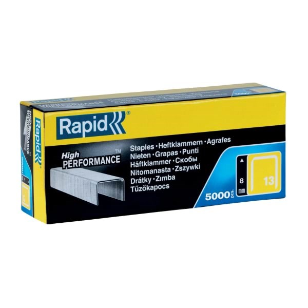 Rapid 13/8 8mm Galvanised Staples (Box 5000) Hæftemaskine 11835600