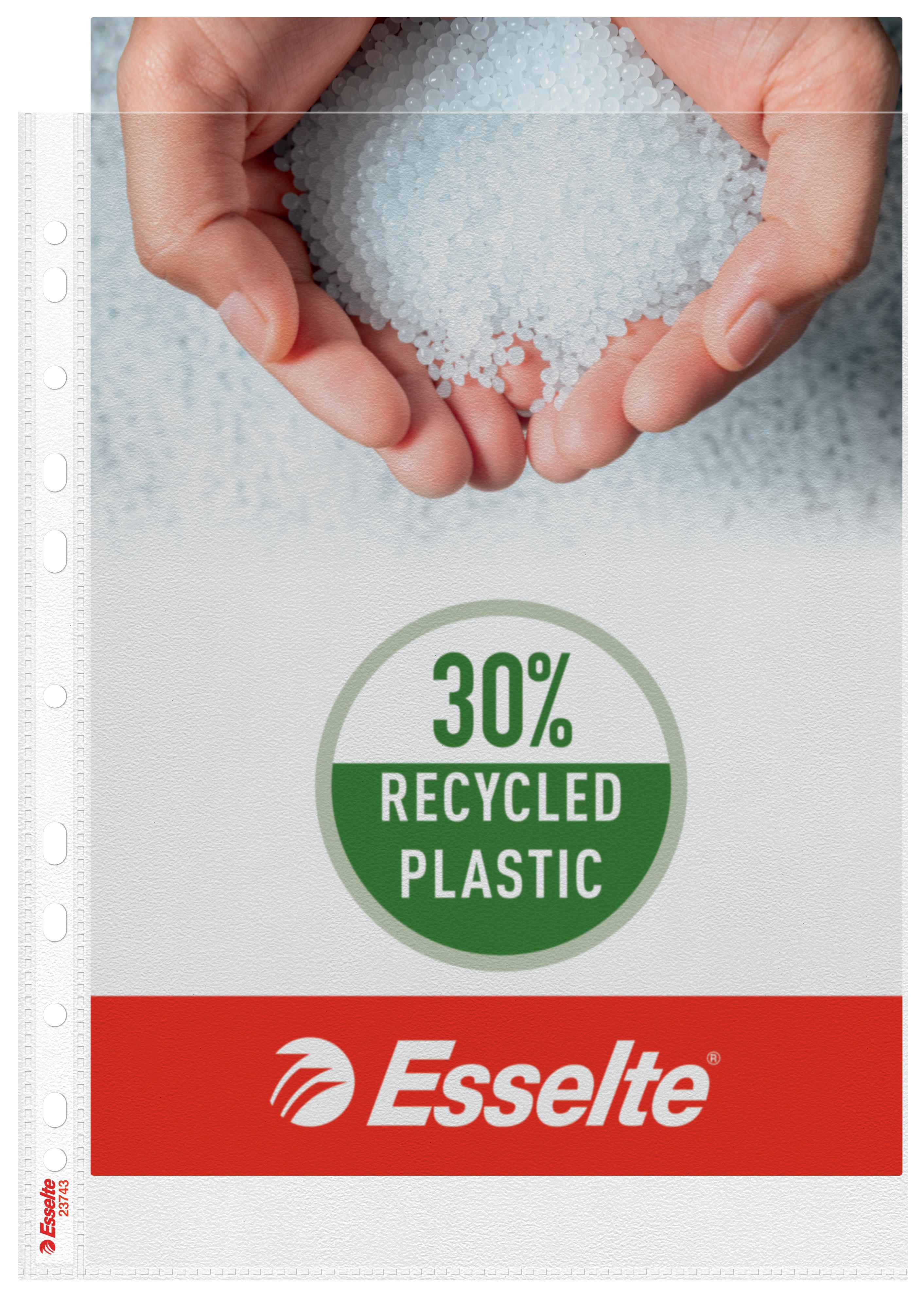 Esselte Premium lomme A4 115my, 30% recirkuleret præ-consumer plast Plastiklomme 23743