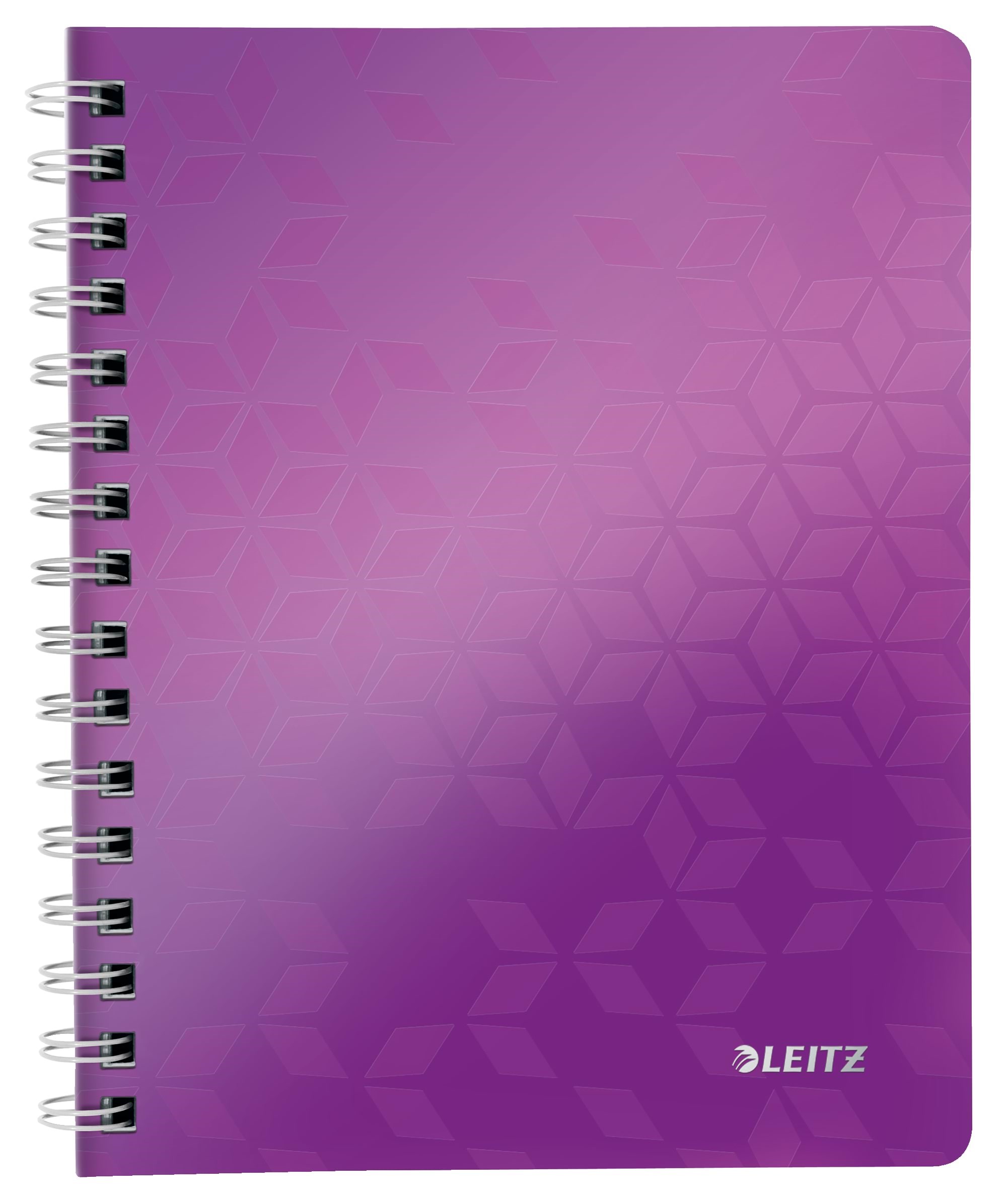 Leitz Notesblok WOW PP A5 linjeret 80 gram 80 ark Lilla Notesbog 46390062