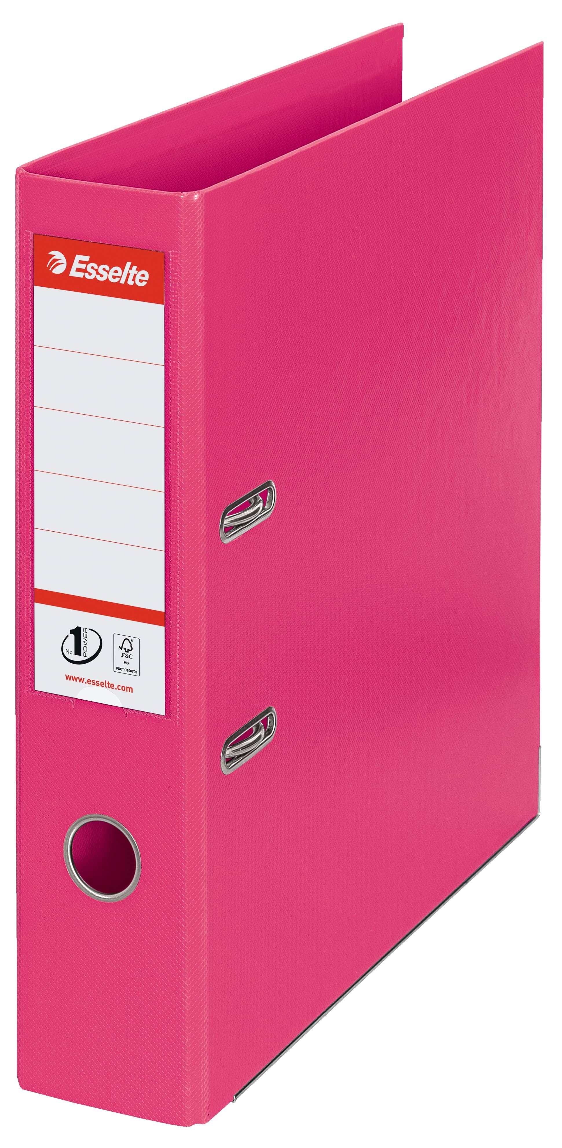 Esselte No.1 brevordner PP FSC A4/75 mm Fuchsia Ringbind 811313