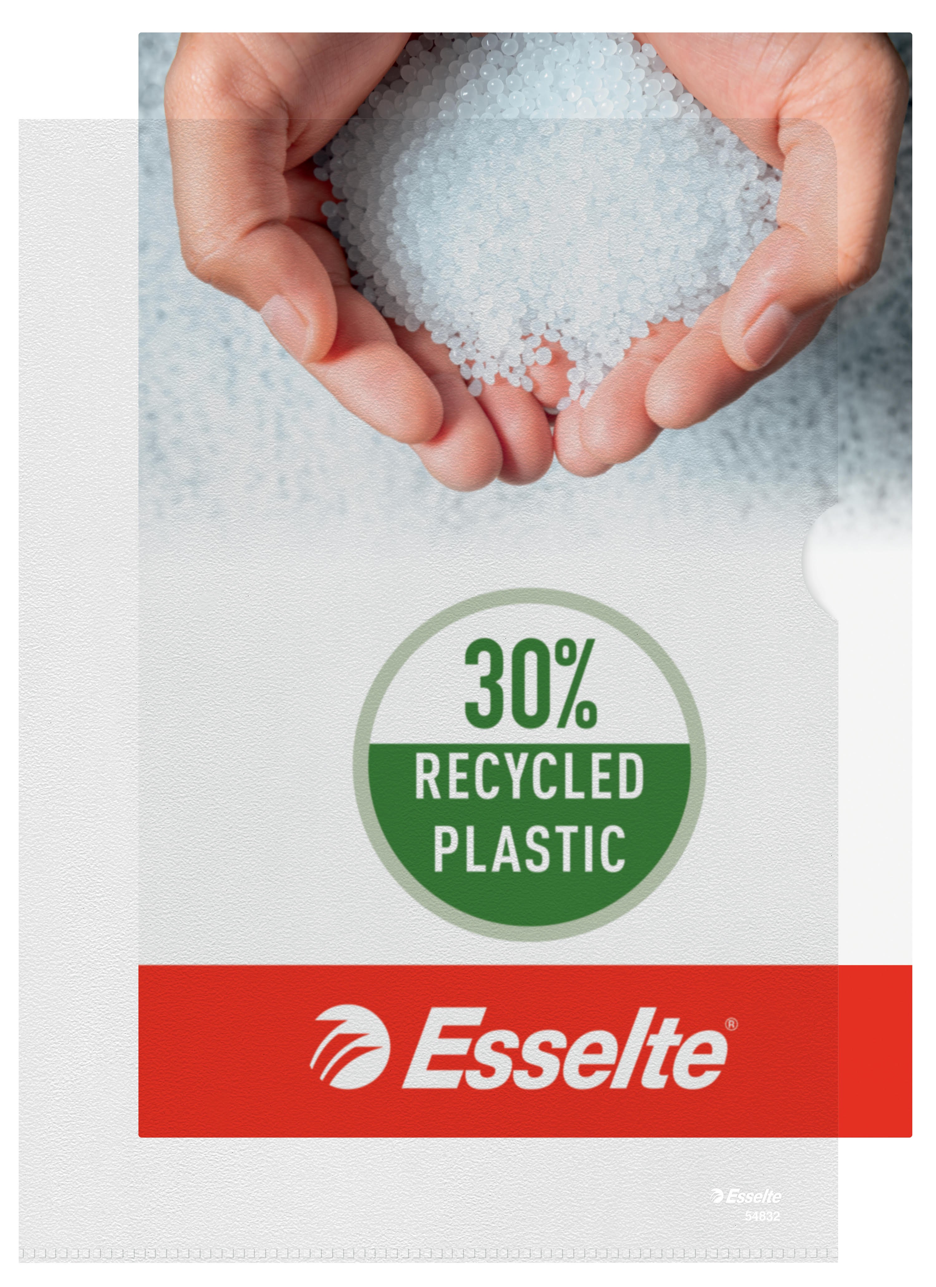 Esselte kvalitets omslag A4 115my, æske a 100 stk., 30 % recirkuleret plast (præ-consumer)