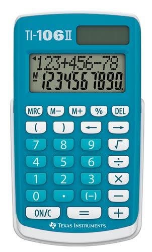 Texas Instruments TI-106 II - Solar & Battery - 2-line LCD - 10 digits Lommeregner
