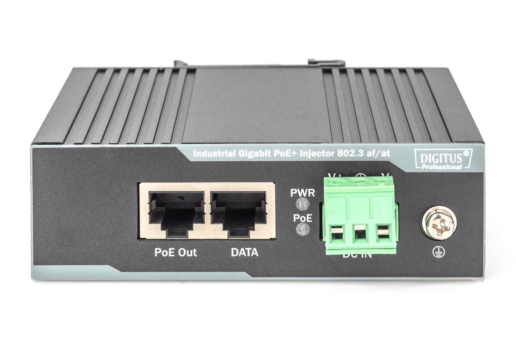 DIGITUS Industrial Gigabit Ethernet 60W PoE+ Injector Poe Injektor DN-651112