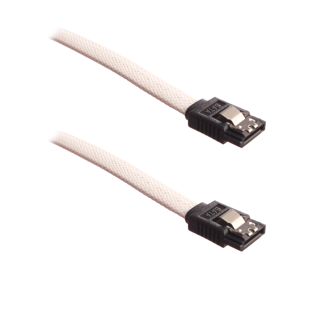 DUTZO Sleeved SATA kabel - Hvid - 1 m Sata Kabel DSC-SATASL10WHT