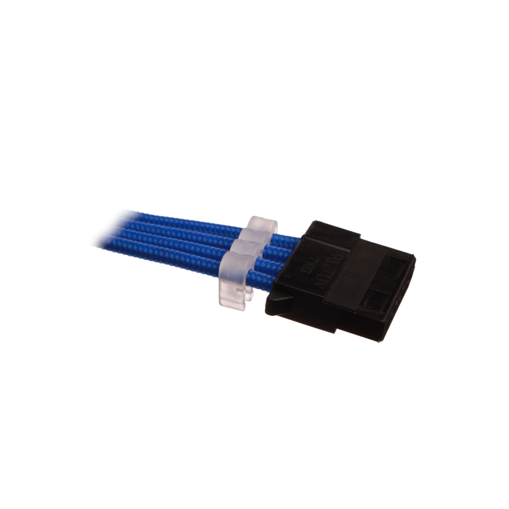 DUTZO Sleeved 4-pins Molex Cable - Blue Strømkabel Blå DSC-MOLSL03BLU