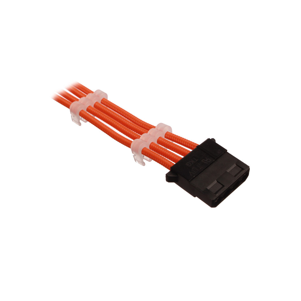 DUTZO Sleeved 4-pins Molex Cable - Orange Strømkabel DSC-MOLSL03ORN