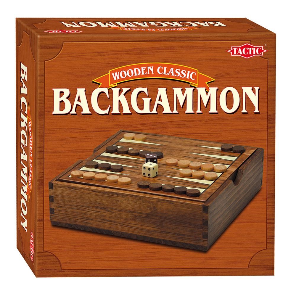 Tactic Classic Backgammon - small wooden (Dansk)