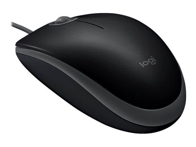 Logitech B110 Silent - mouse - Black - USB - Mus - Optisk - 3 knapper - Sort