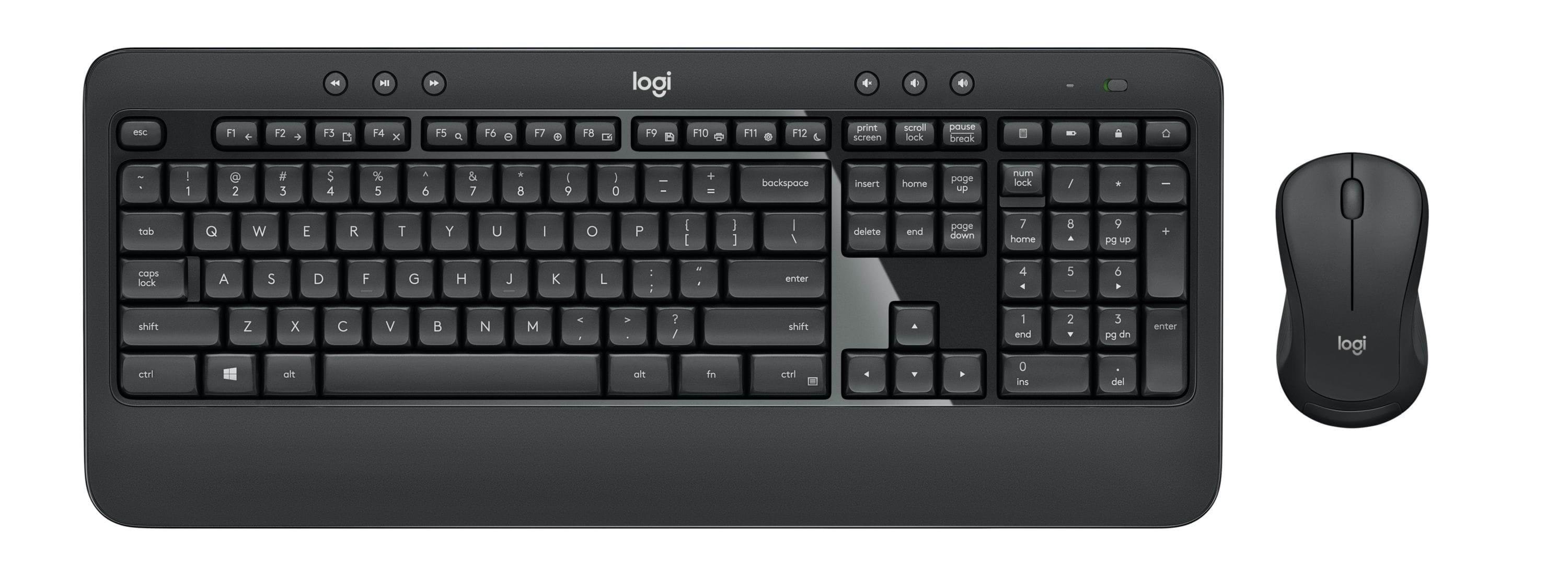 Logitech MK540 Advanded Wireless Combo - FR - Tastatur & Mus sæt - Fransk - Sort Tastatur 920-008676
