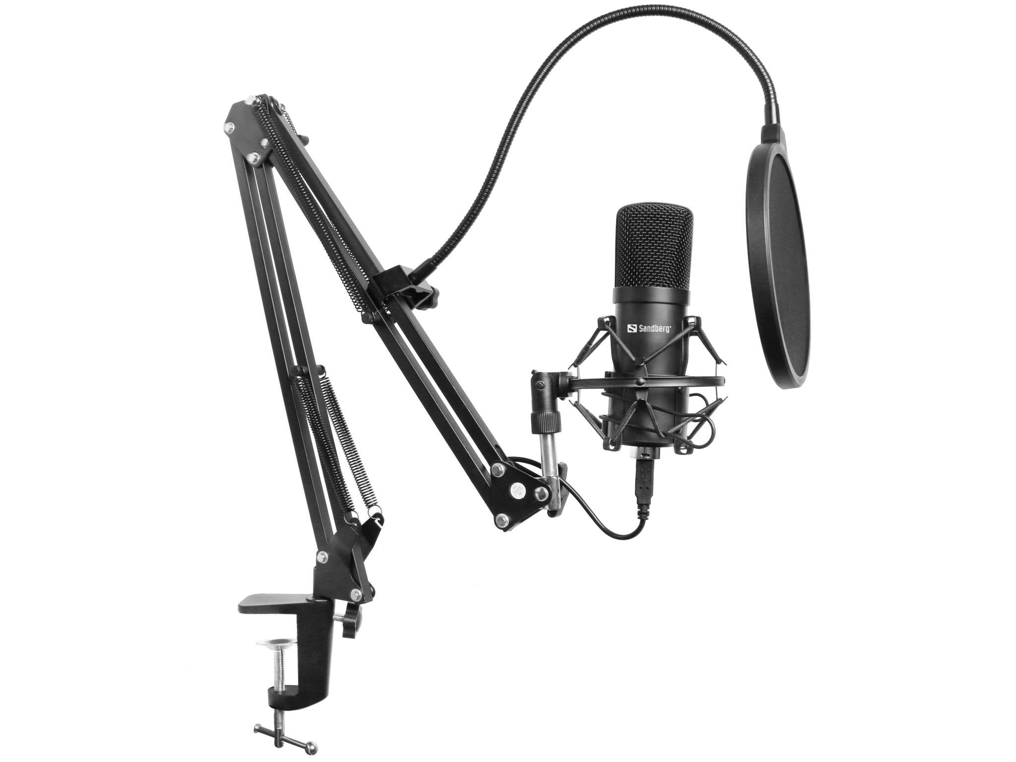 Sandberg Streamer USB Microphone Kit Mikrofon Sort 126-07