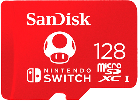 SANDISK Nintendo Switch microSD - 100MB/s - 128GB - Mario edition Hukommelseskort SDSQXAO-128G-GNCZN