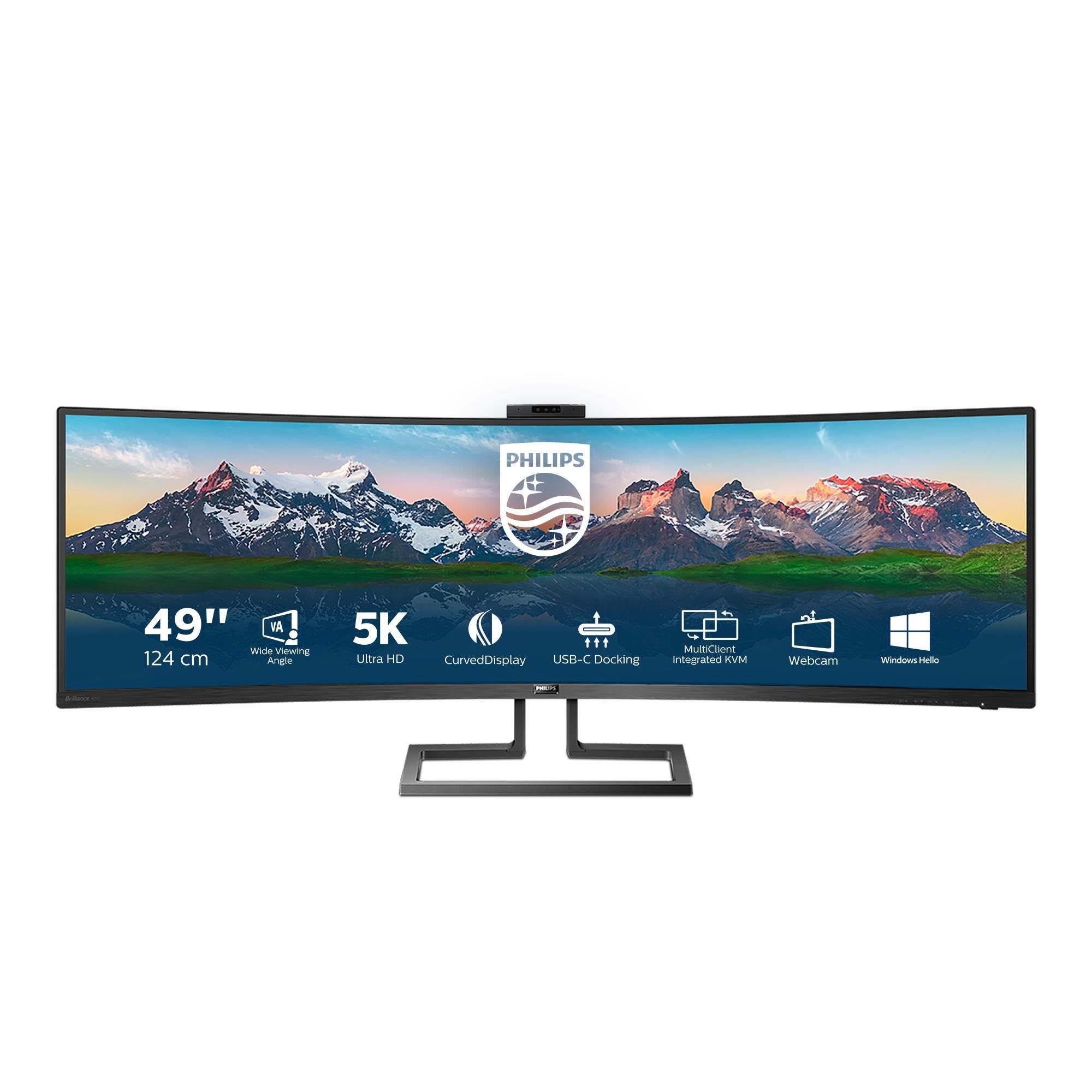 49" Philips Brilliance P-line 499P9H - 5120x1440 - 60Hz - VA - 90W USB-C - KVM switch