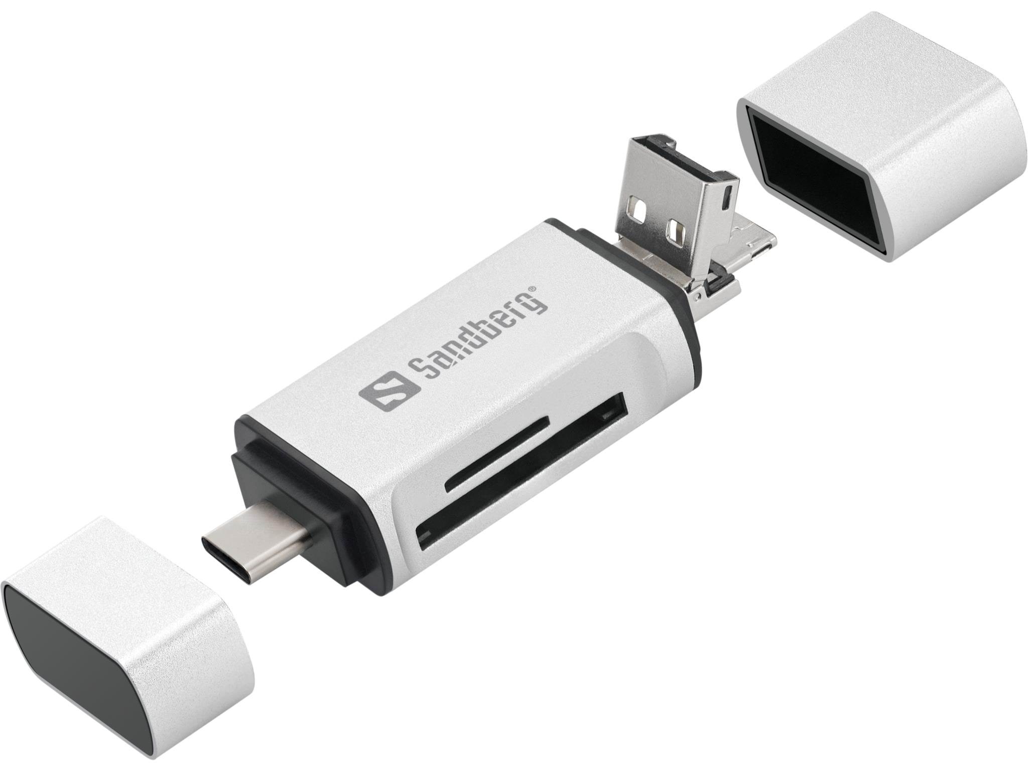 Sandberg Card Reader - USB-C | USB-A | Micro-USB | SD/Micro SD Kortlæser 136-28