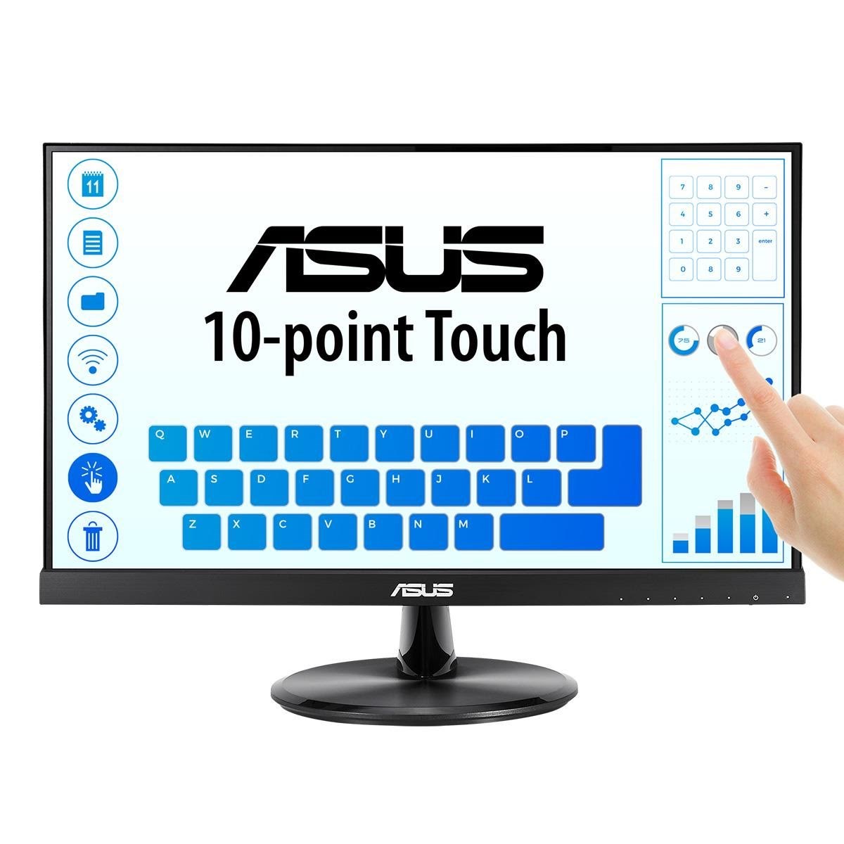 Touchskærm21" ASUS VT229H - 1920x1080 (FHD) - IPS - Touchscreen Computerskærm Black 90LM0490-B02170