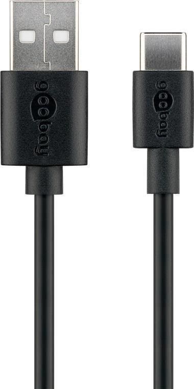 Pro USB-A USB-C - 1m - USB 2.0 - Sort Usb Kabel PUSB2.0-AC-BLK-1M