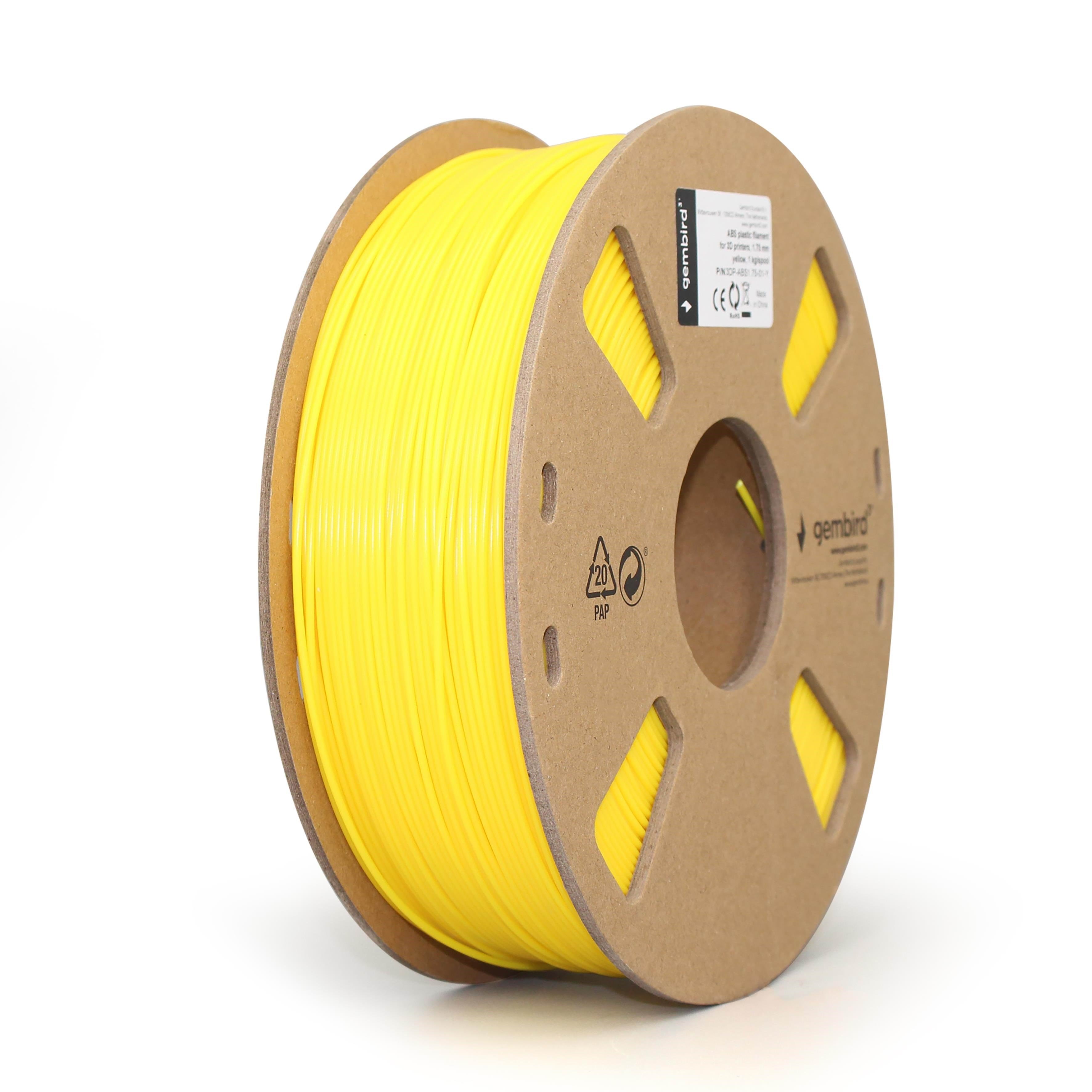 Gembird ABS filament - Gul - 1.75mm ø - 1 kg 3d Filament 3DP-ABS1.75-01-Y