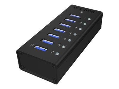 ICY BOX IB-AC618 USB hub - USB 3.2 - 7 ports - Sort Usb Hub