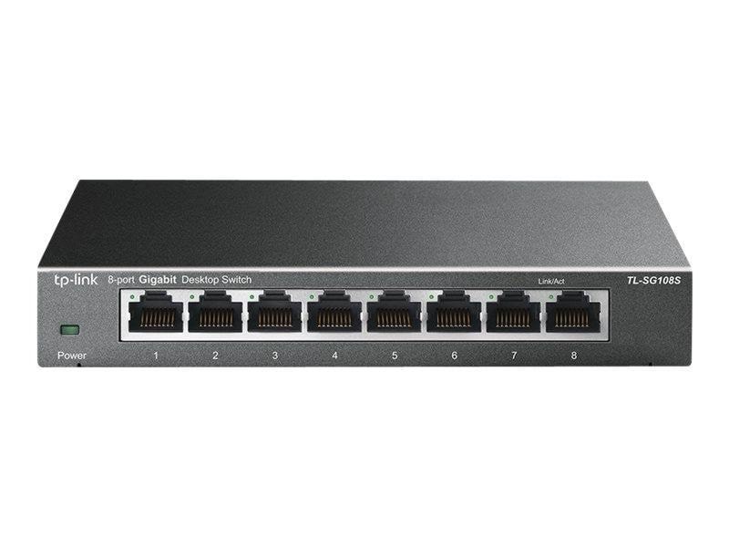 TP-Link TL-SG108S 8-Port 10/100/1000Mbps Desktop Network Switch Switch